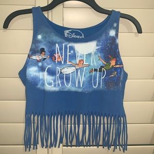 Disney Peter Pan fringe Crop Top